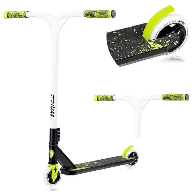 lionelo-whizz-stunt-scooter-lime-alu-110-mm-abec-9 image 1