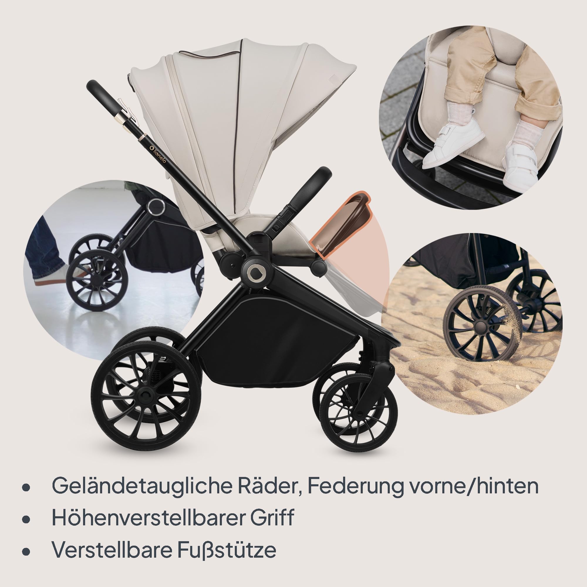 lionelo-mika-plus-3in1-buggy-beige-sand-bis-22-kg-mit-wanne image 8