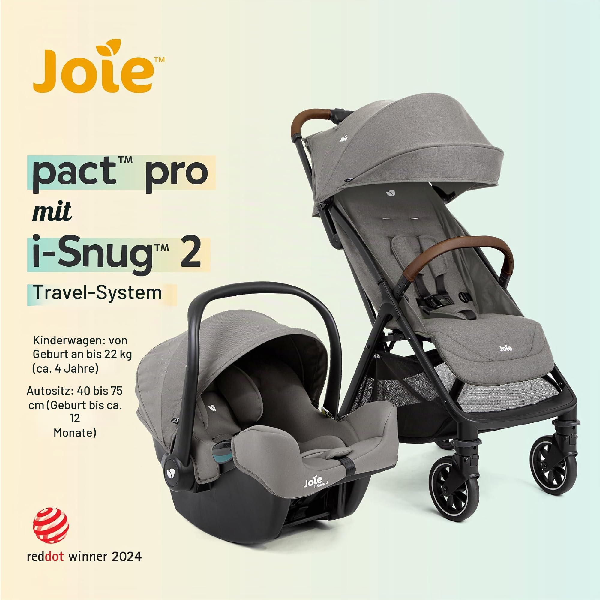 joie-pact-pro-travel-system-mit-i-snug-2-babyschale image 2