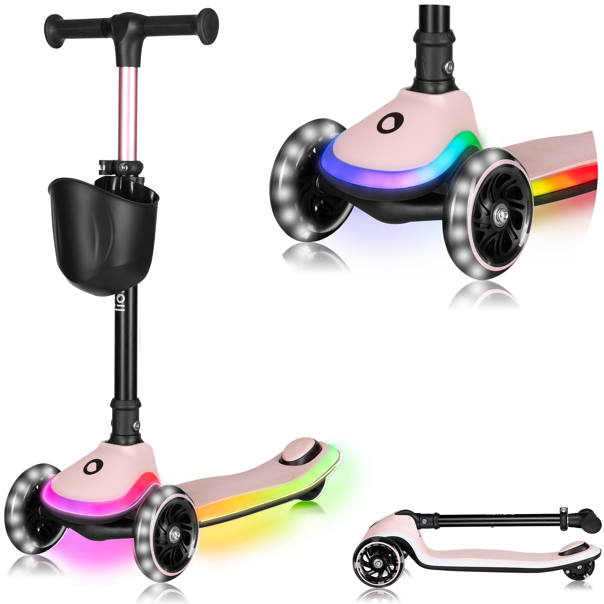 lionelo-mey-kinderroller-rosa-3-r-der-led-bis-50-kg image 1