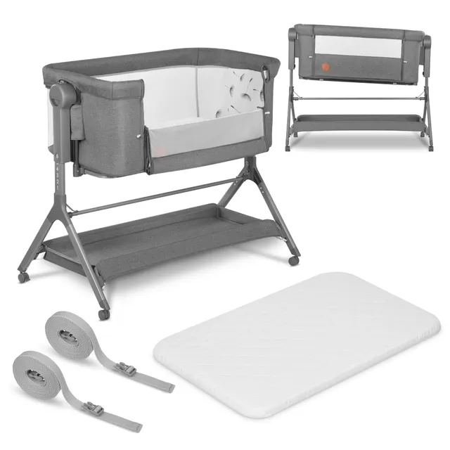 lionelo-leonie-plus-beistellbett-3-in-1-grau-plus image 1