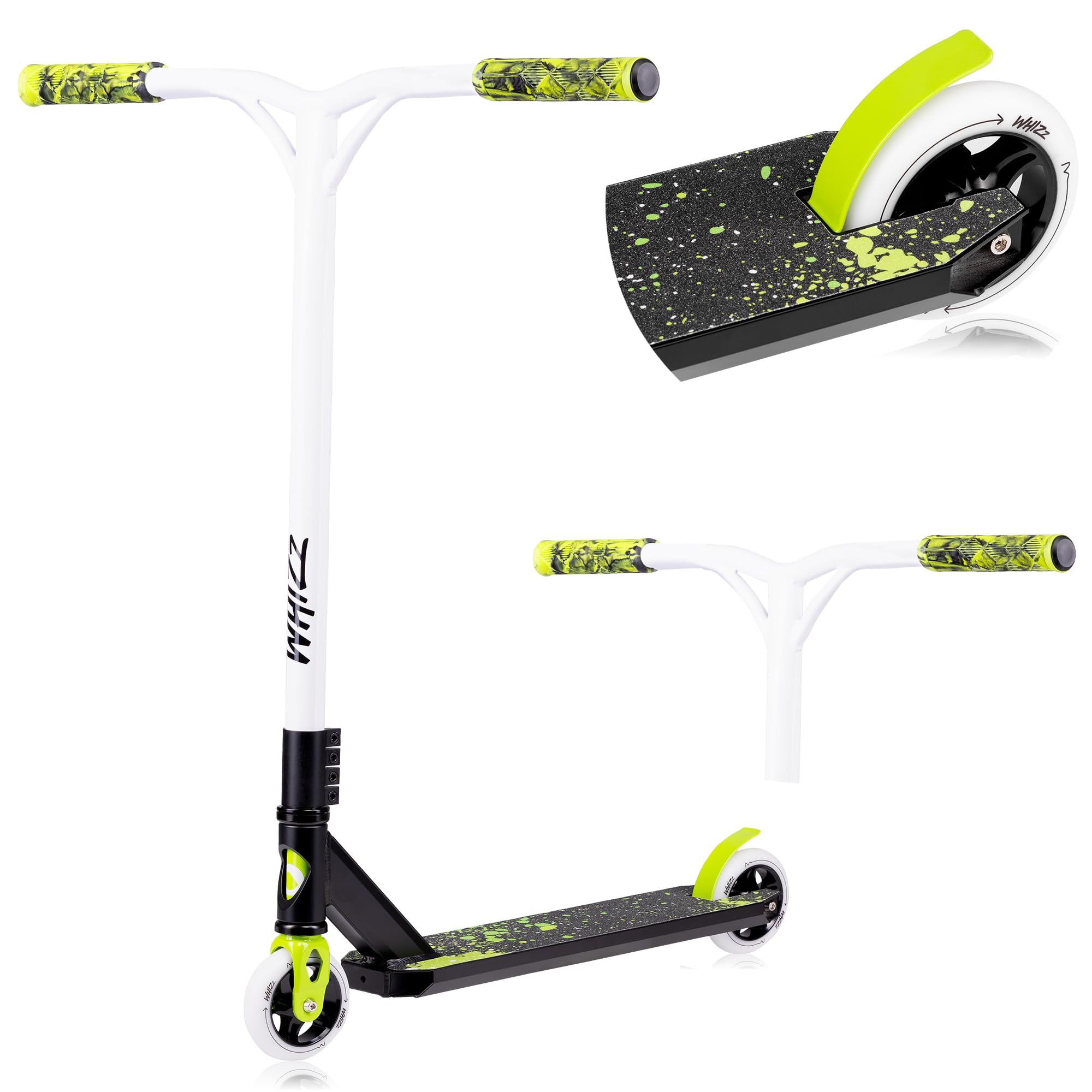 lionelo-whizz-stunt-scooter-lime-alu-110-mm-abec-9 image 1
