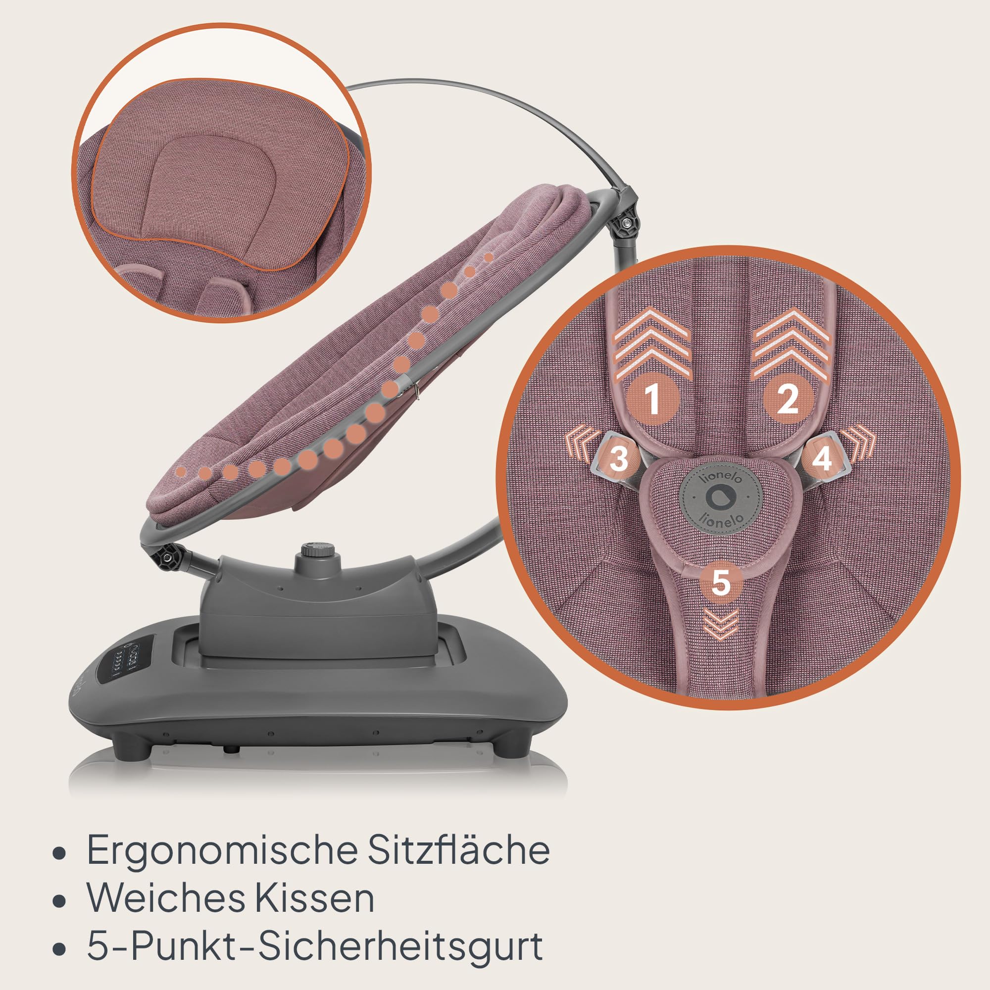 lionelo-bella-babywippe-elektrisch-bis-9-kg-rosa image 5