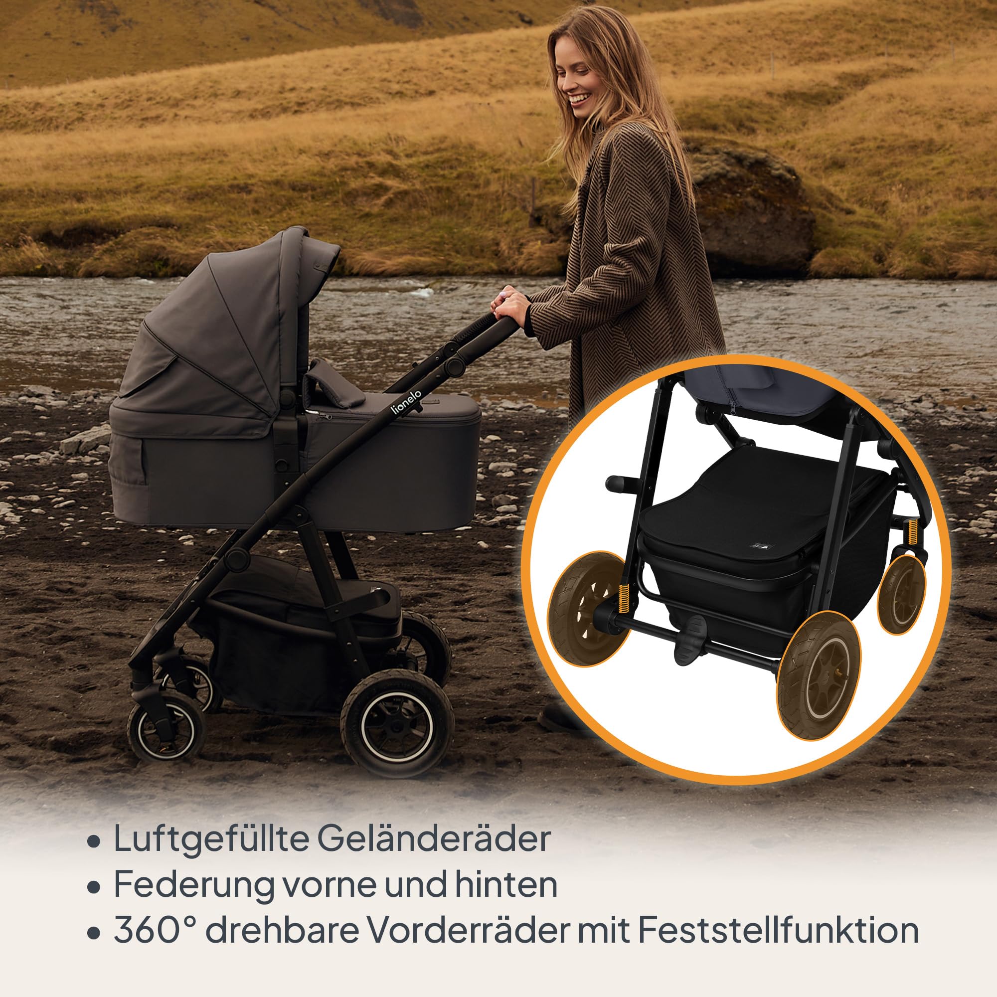 lionelo-amber-plus-3in1-kinderwagen-grau-mit-luftreifen image 3