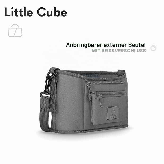 lionelo-little-cube-kinderwagen-organizer-neopren-grau image 5