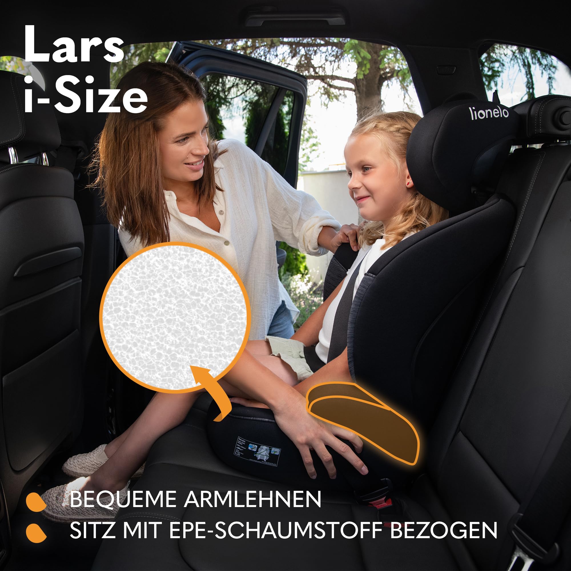 lionelo-lars-i-size-kinderautositz-rosa-baby-mit-seitenaufprallschutz image 7