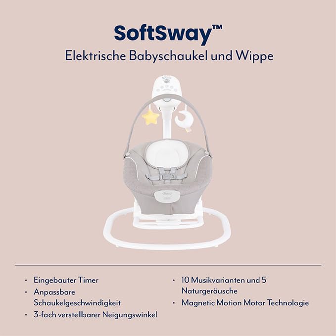 graco-softsway-2in1-babyschaukel-starlight-elektrisch-mit-wippe image 5