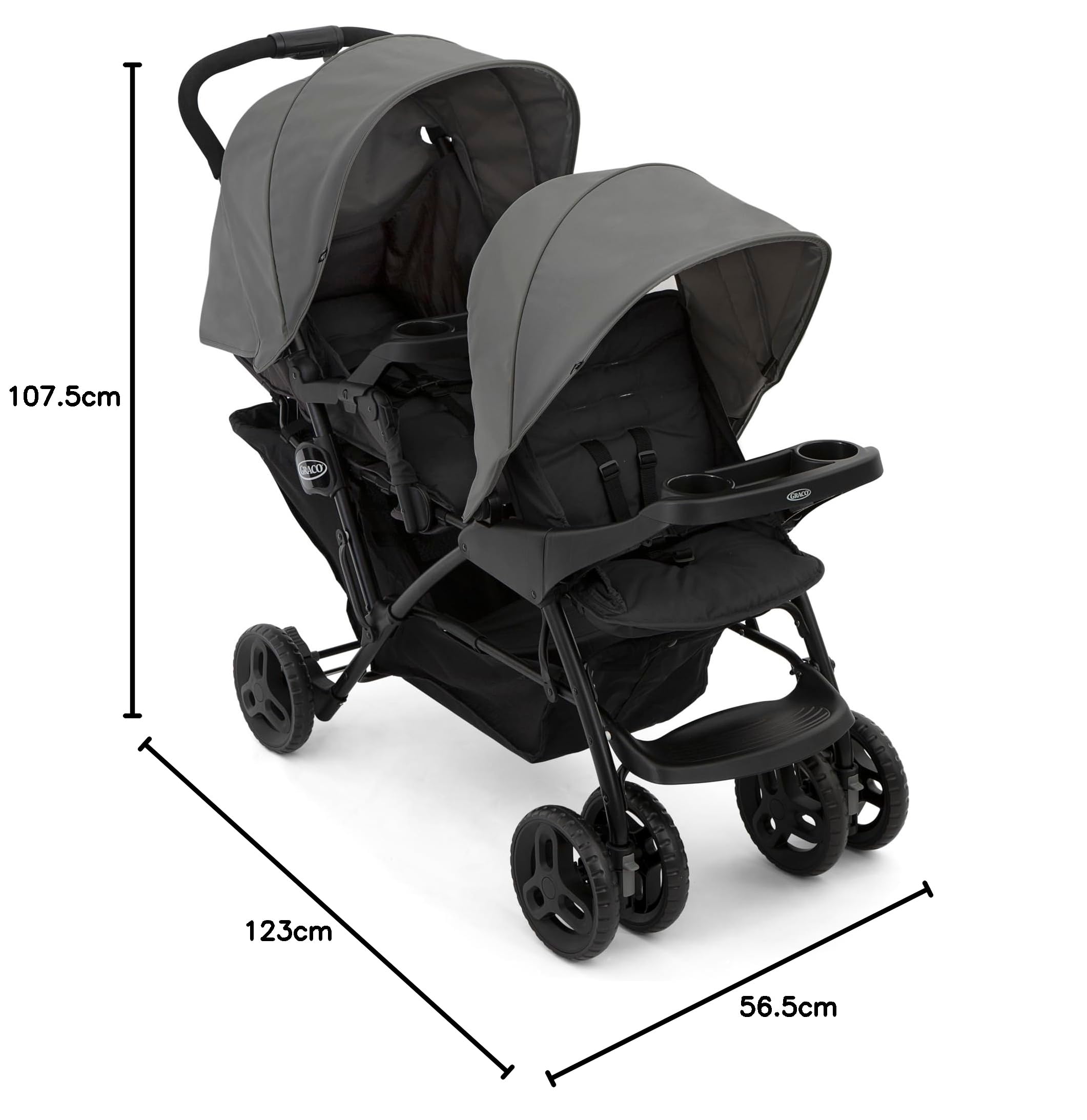 graco-stadium-duo-doppel-kinderwagen-titanium-f-r-2-kinder image 3