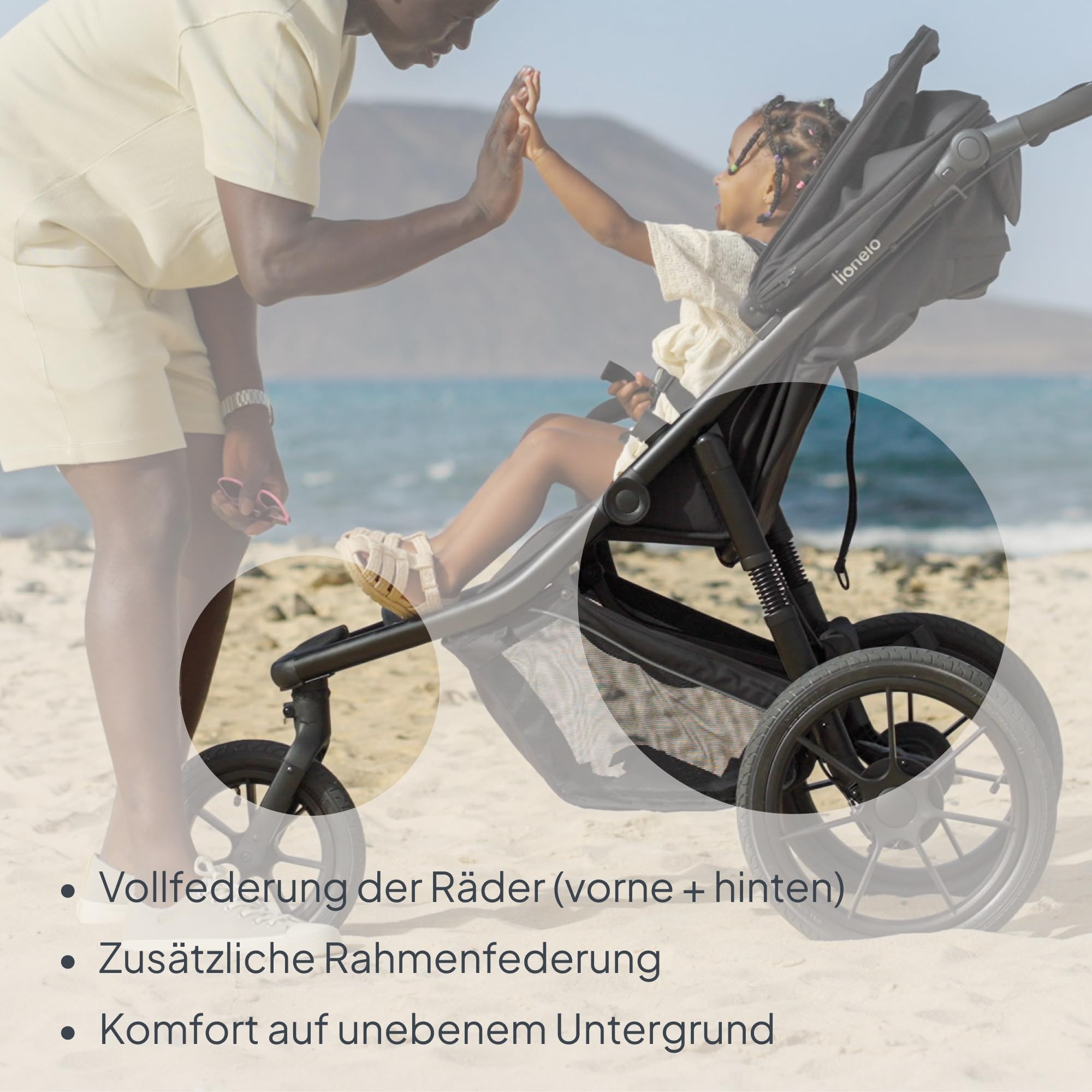 lionelo-azura-jogging-buggy-gr-n-mit-luftreifen image 5