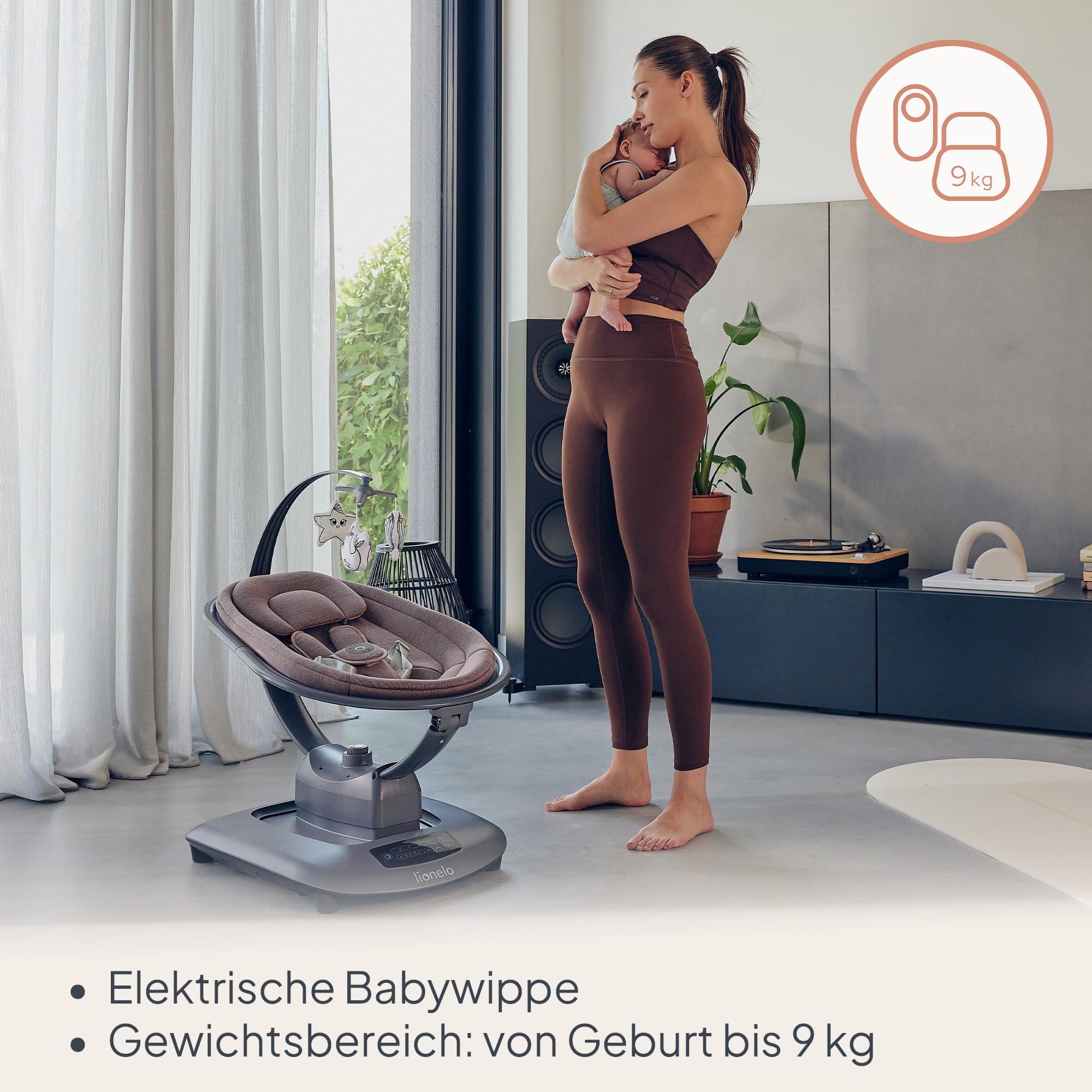 lionelo-bella-babywippe-elektrisch-bis-9-kg-rosa image 2