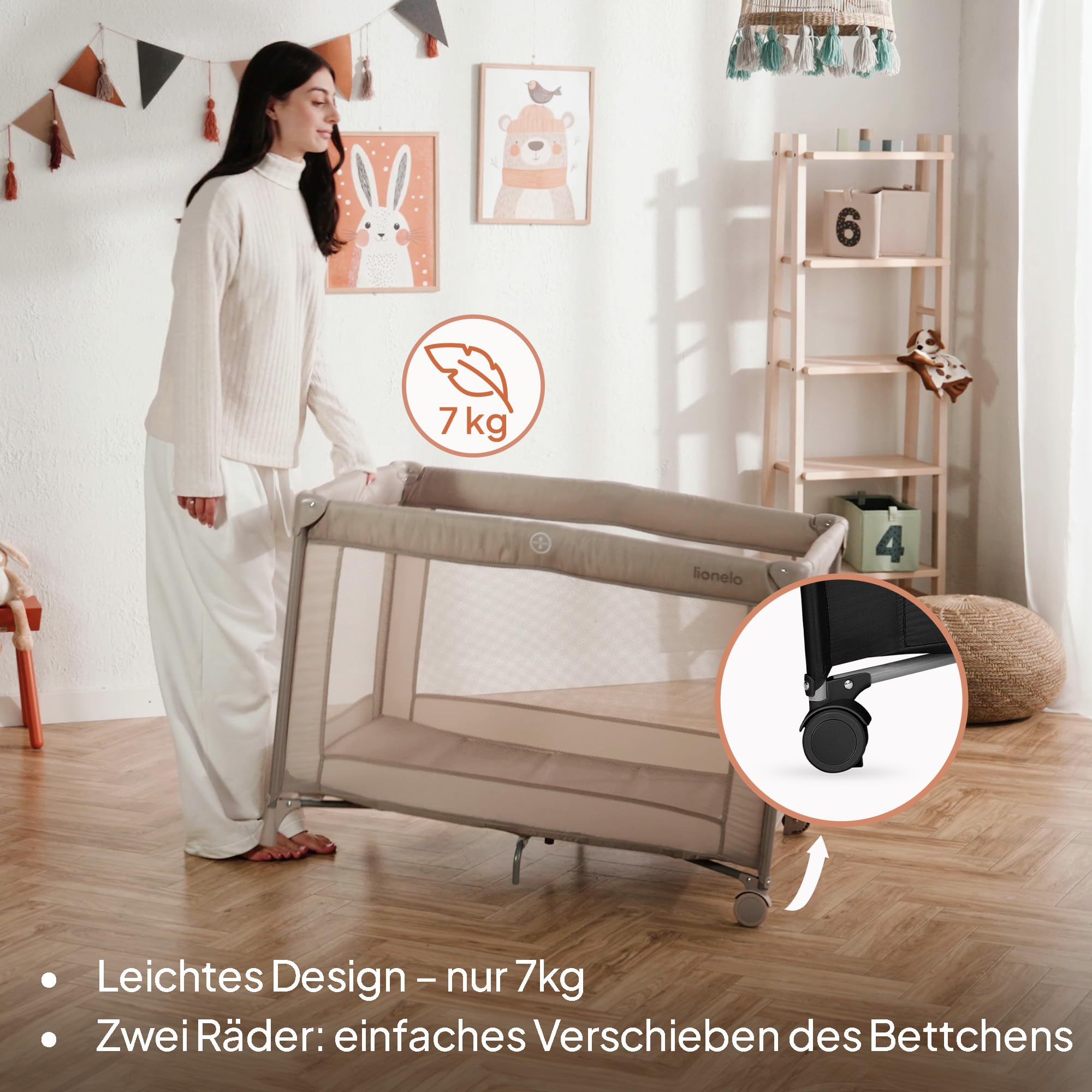 lionelo-sven-amelie-reisebett-schwarz-klein-faltbar-bis-15-kg image 5