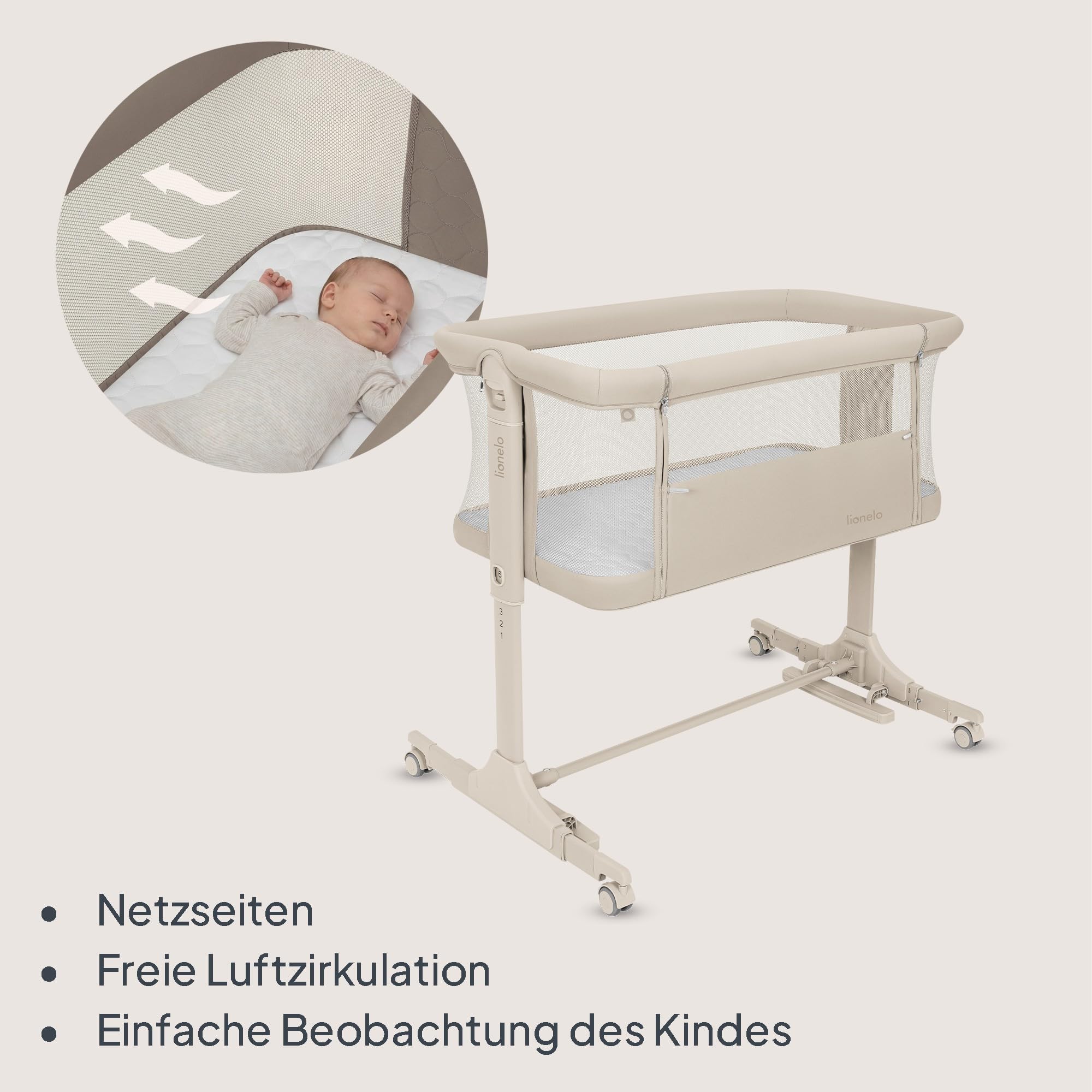 lionelo-pari-3in1-beistellbett-cream-mit-matratze-h-henverstellbar image 6