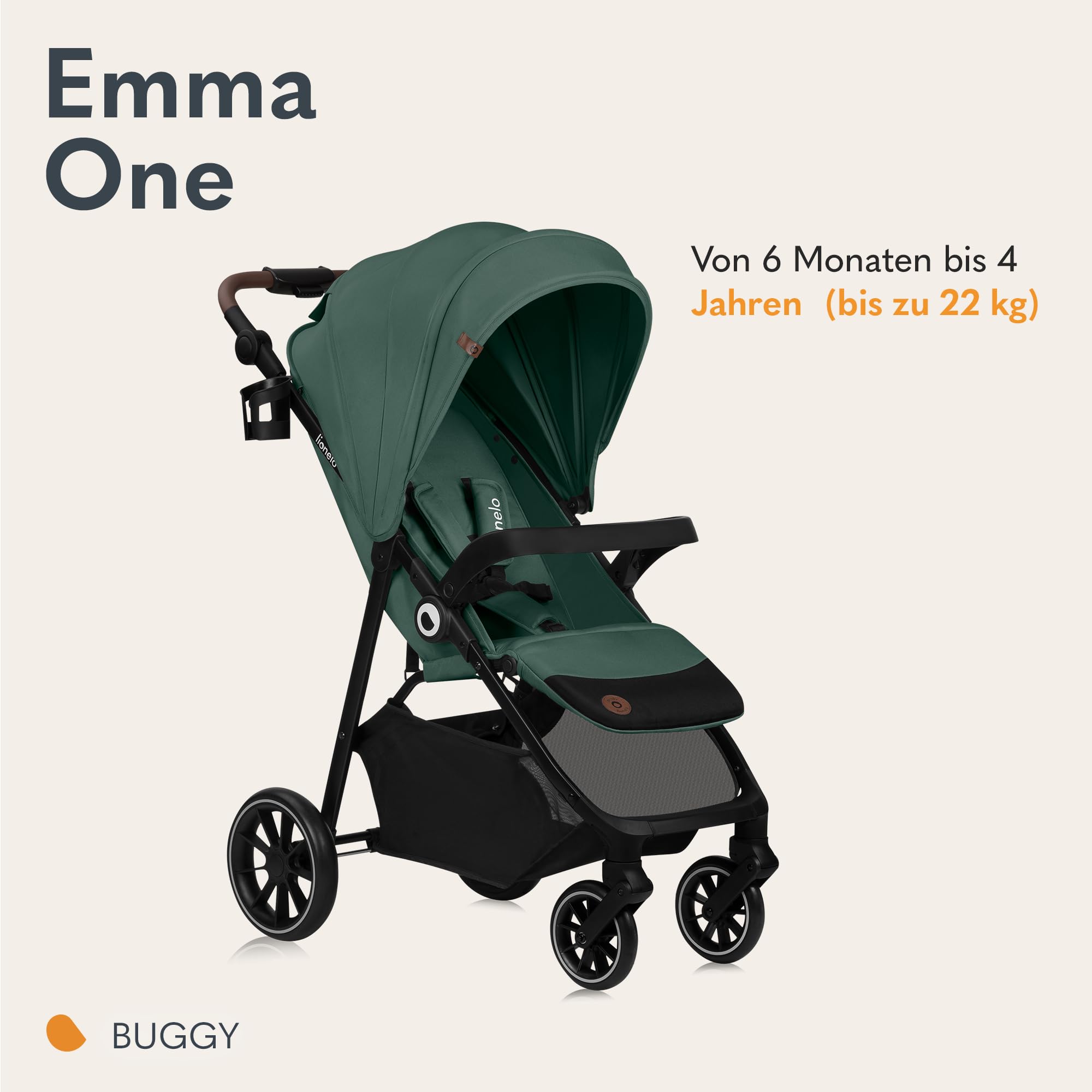 lionelo-emma-one-buggy-gr-ner-wald-bis-22-kg-liegeposition image 2