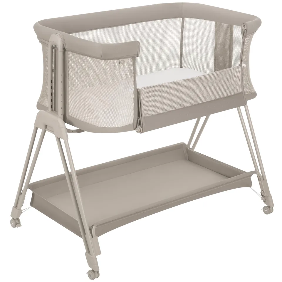 lionelo-luna-beistellbett-beige-mit-matratze-und-korb image 1