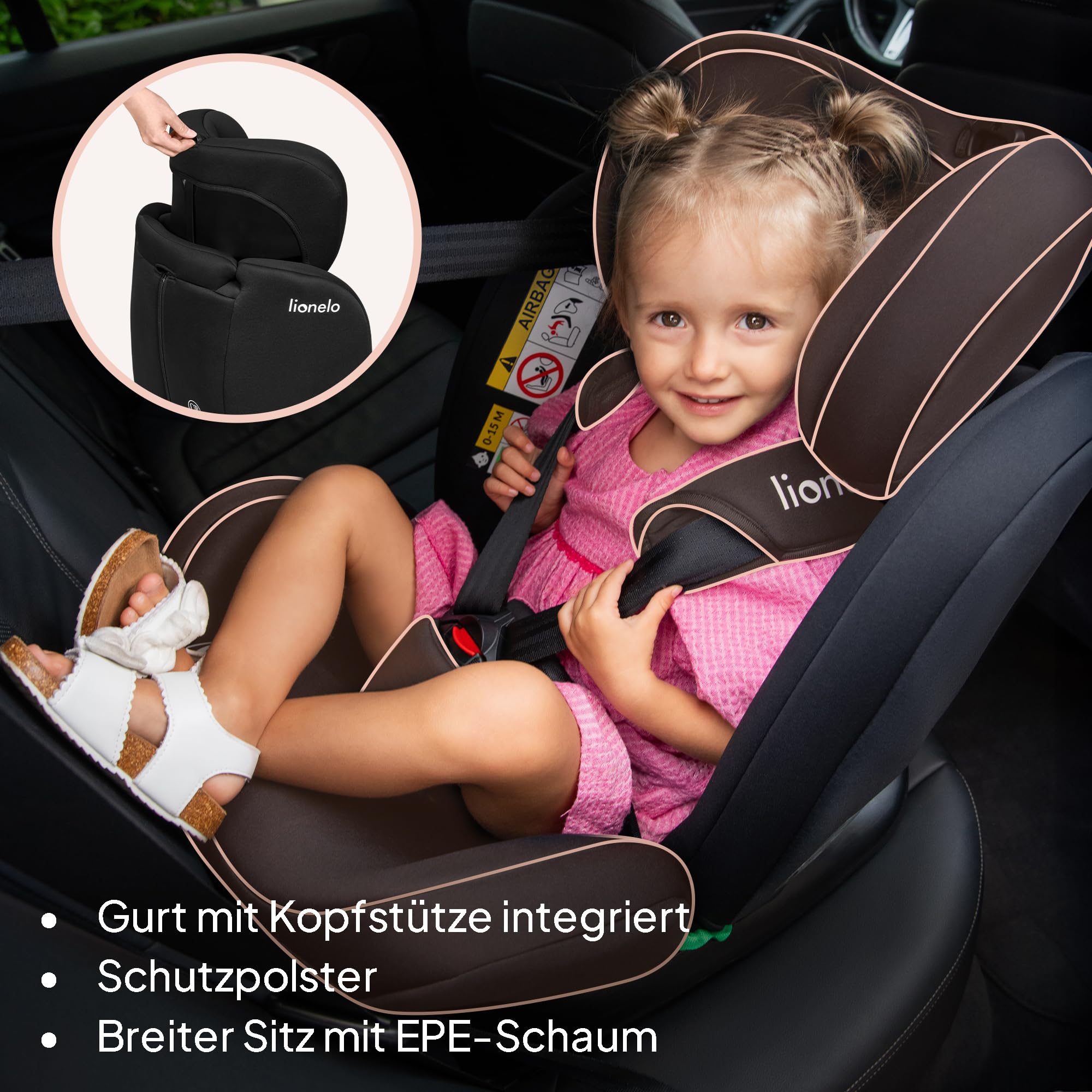 lionelo-bastiaan-i-size-kindersitz-schwarz-grau-360-isofix image 8