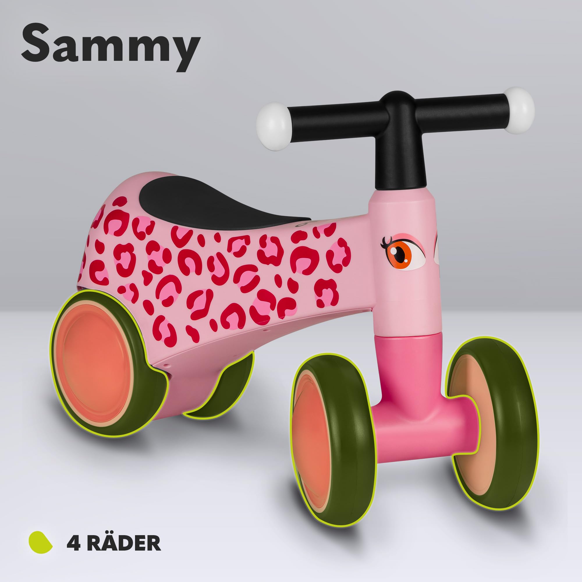 lionelo-sammy-laufrad-rutscher-pink-rose-ab-1-jahr-4-rad image 3