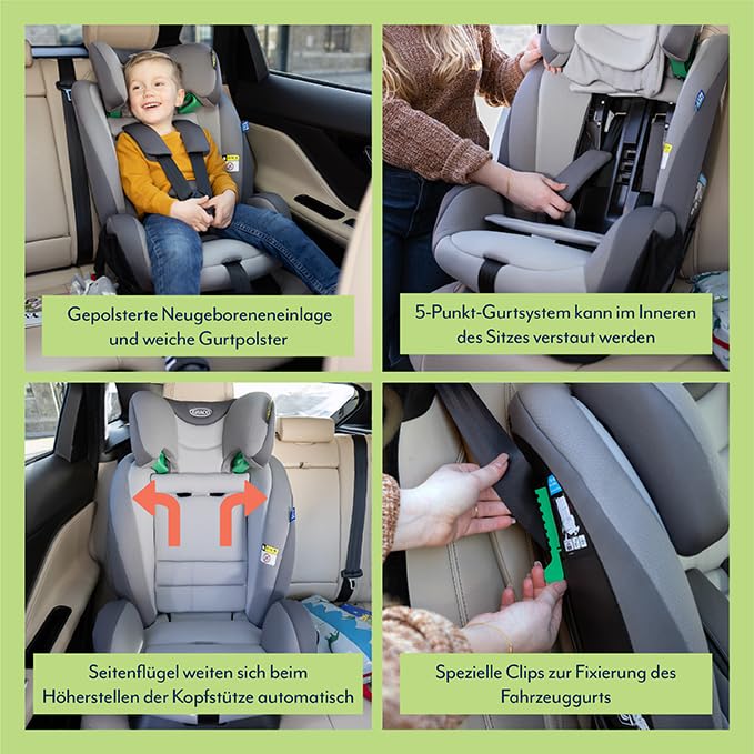 graco-flexigrow-r129-kindersitz-quartz-76-145-cm-mitwachsend image 8