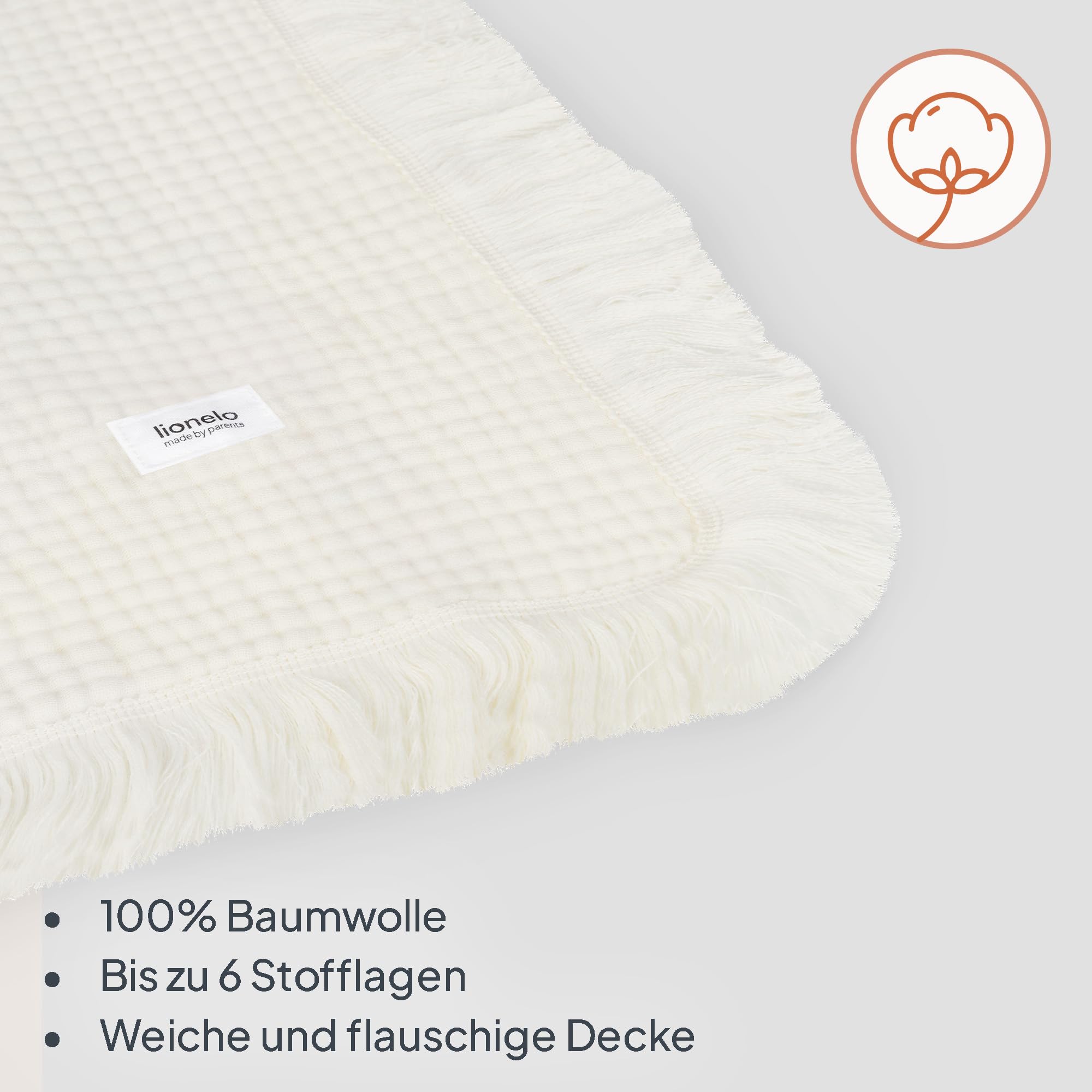 lionelo-berry-musselindecke-baby-70x100-cream-baumwolle image 3