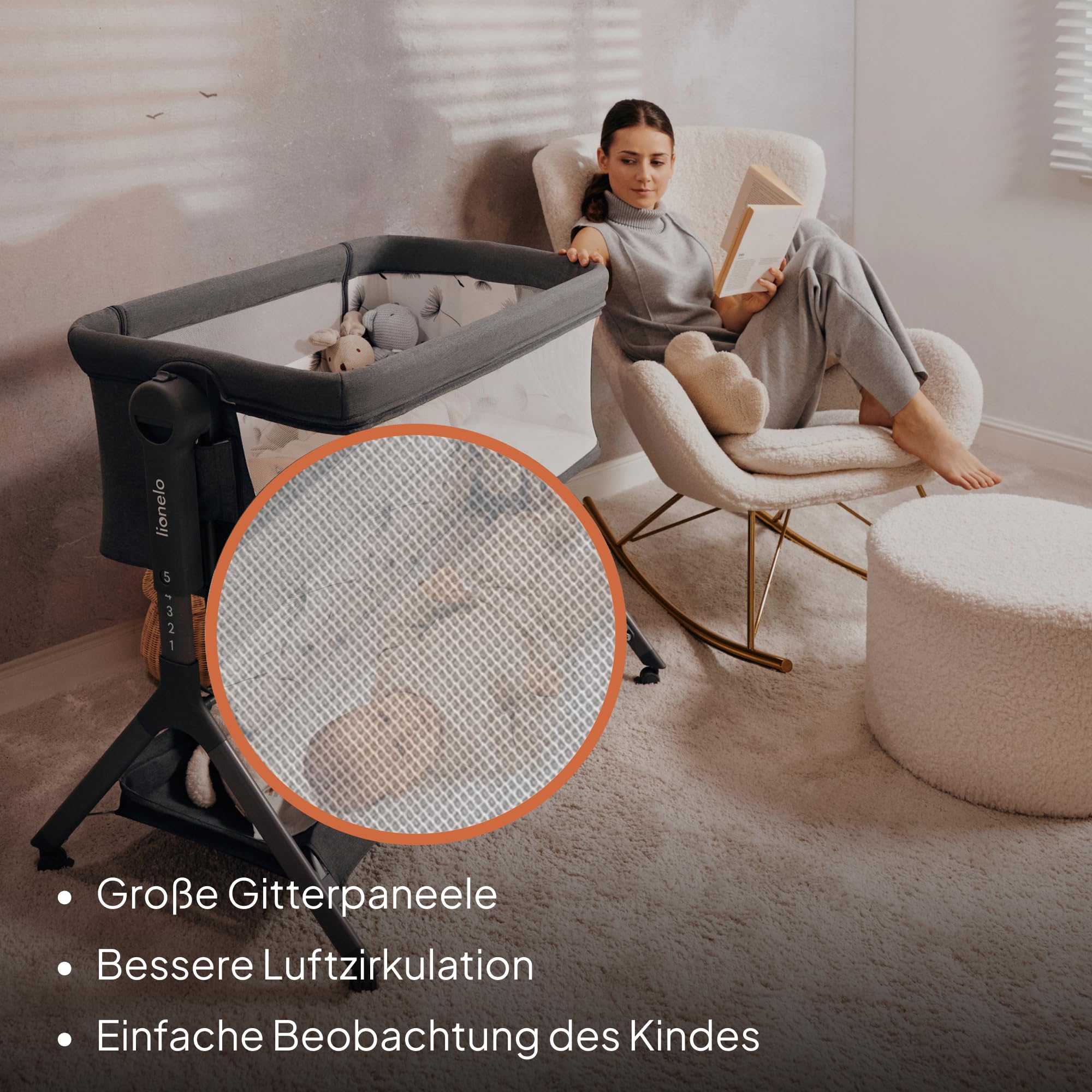 lionelo-leonie-plus-beistellbett-3-in-1-grau-plus image 4