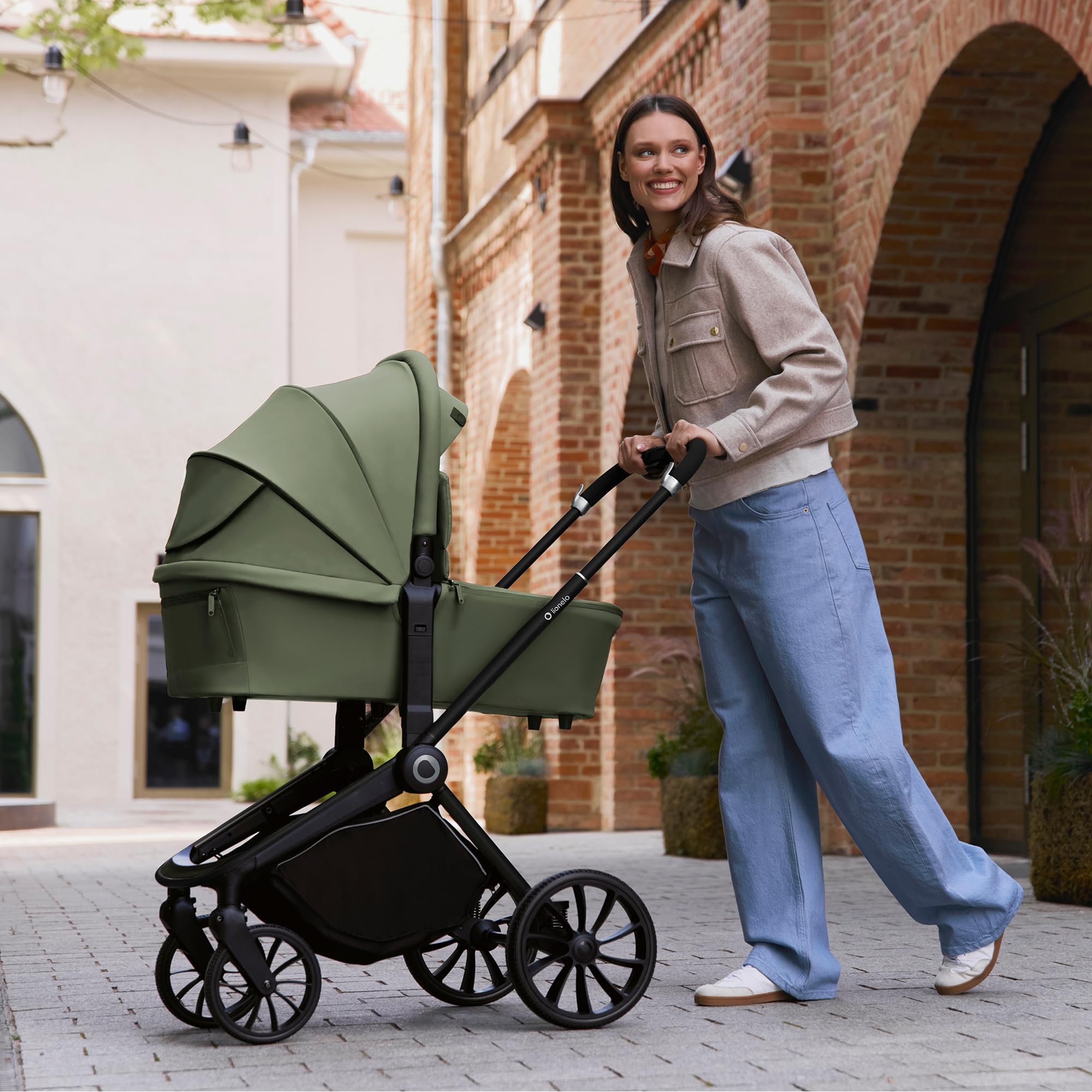 lionelo-mika-plus-2-in-1-buggy-gr-n-babywanne-bis-22-kg image 2