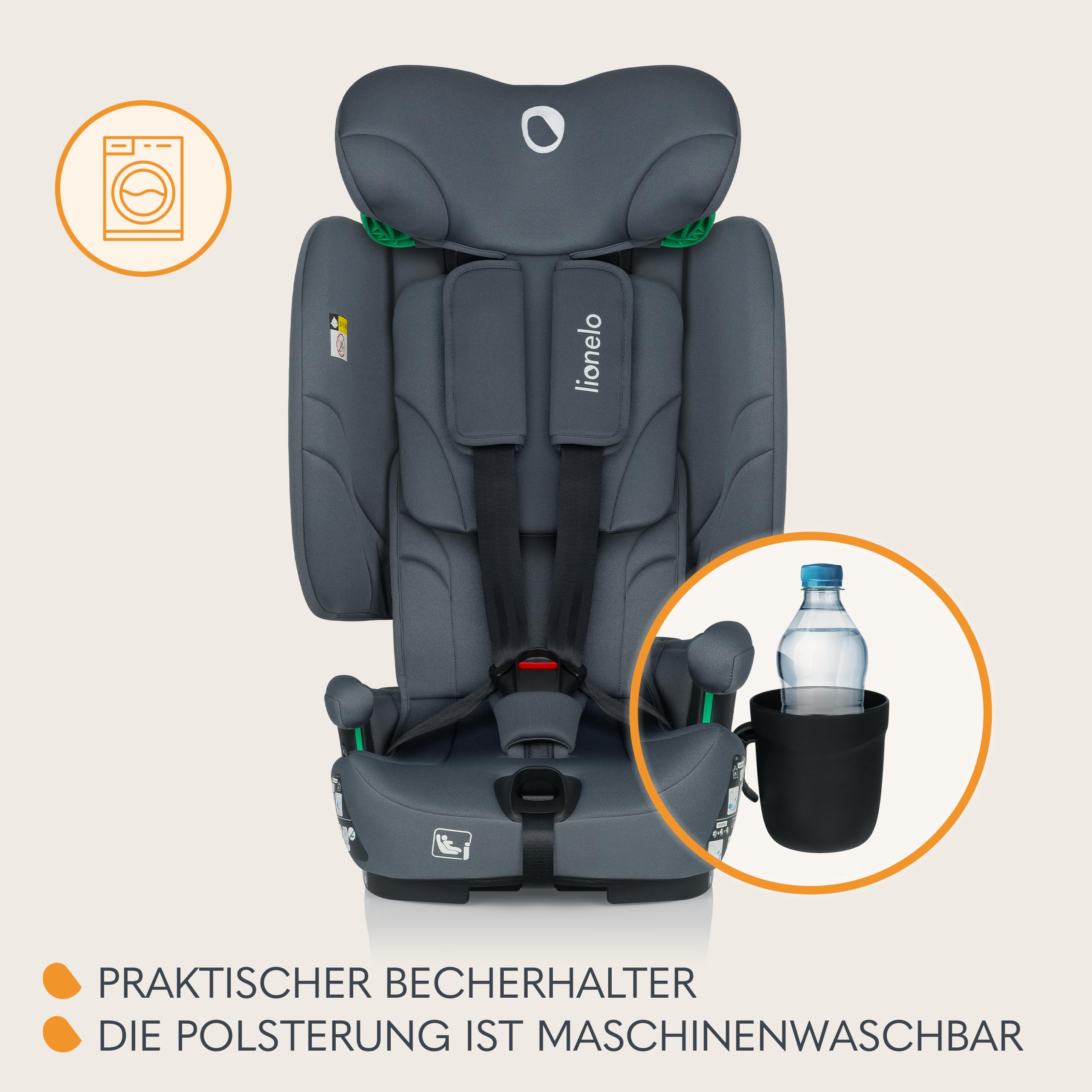 lionelo-nelly-i-size-kindersitz-grau-graphit-76-150-cm image 8
